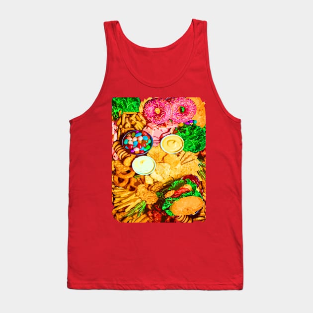 Fast food pattern Tank Top by Foodinasty